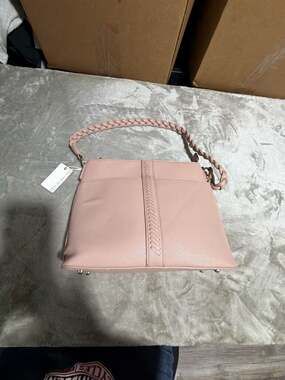Zou Bisou Braided Strap Shoulder Bag in Pink